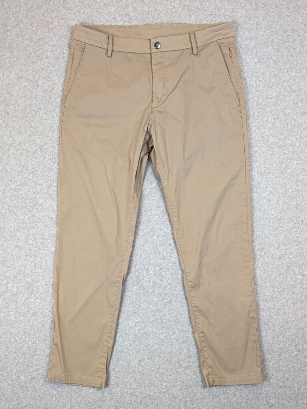 Birddogs Lined Chino Pants Mens 34X30 Khaki Stretch Casual Flat Front *FLAWS*
